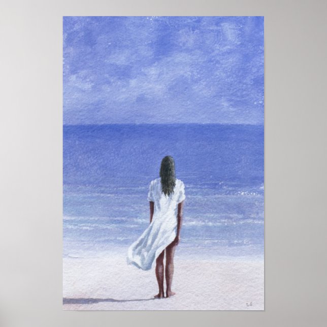 Girl on beach 1995 poster (Front)