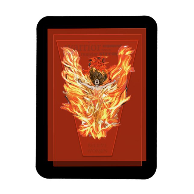 Girl on Fire Magnet (Vertical)