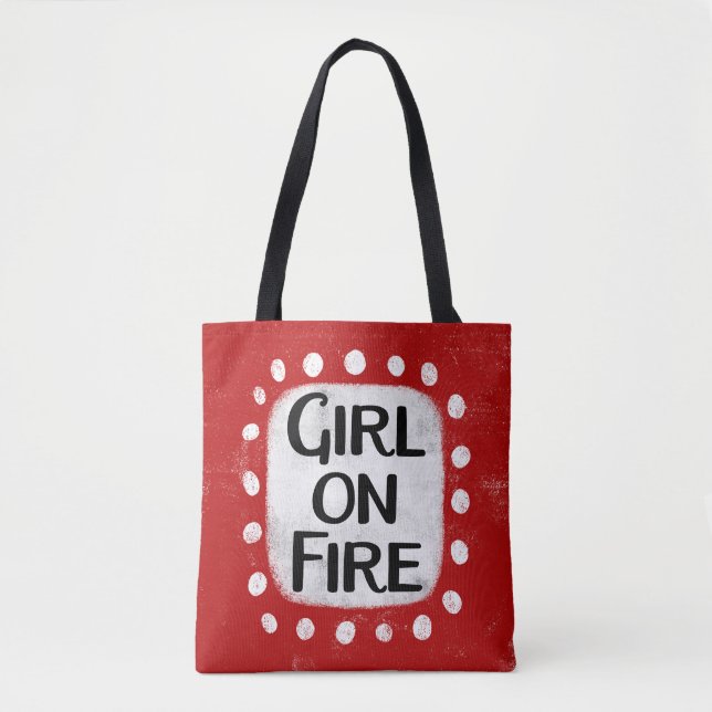 Girl On Fire Tote Bag (Front)