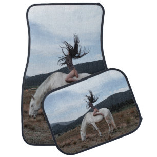 Girl on Horse Car Floor Mat