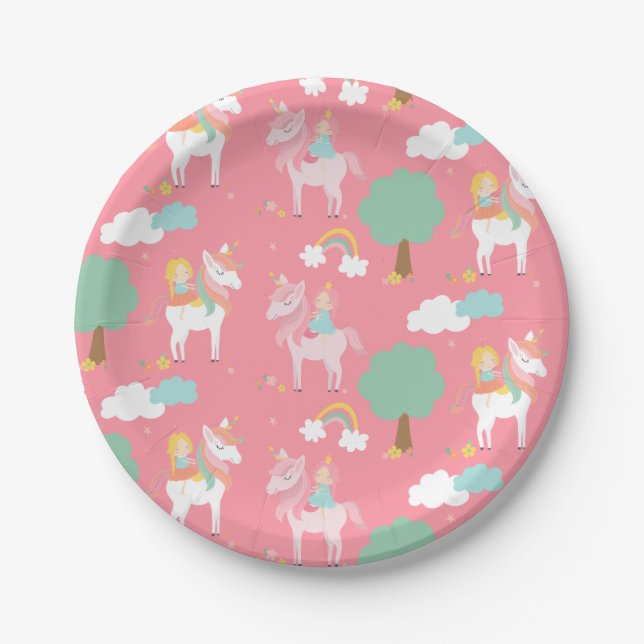 Girl On Horse  Paper Plates (Front)