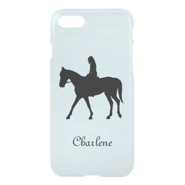 Girl on Horse Personalized Uncommon iPhone Case (Back)