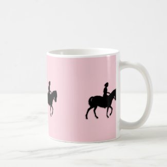 Girl on Horse / Pony Pink Mugs