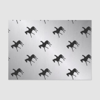 Girl on Horse Silver Tissue Paper