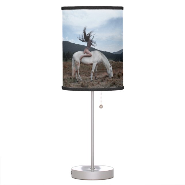 Girl on Horse Table Lamp (Left)