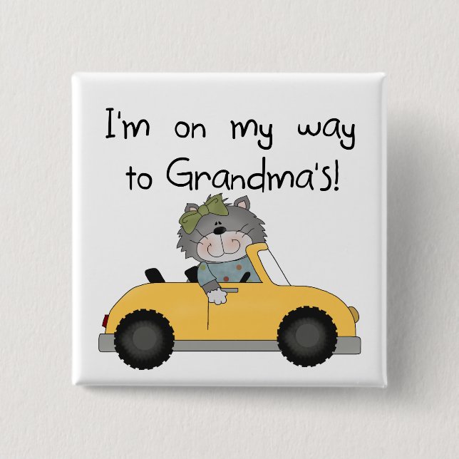 Girl - On My Way to Grandmas Tshirts and Gifts Button (Front)