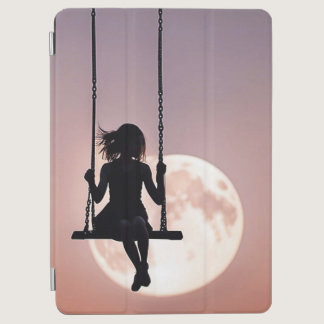 Girl On Swing With Moon iPad Air Cover