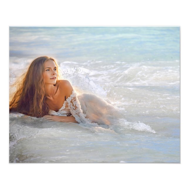 Girl On The Beach Photo Print (Front)