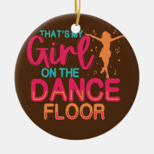 Girl On The Dance Floor Dancer Dancing Instructor Ceramic Ornament