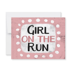 Girl On The Run Greeting Card