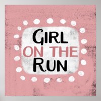 Girl On The Run Poster Wall Art