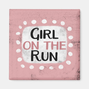 Girl On The Run Refrigerator Magnet