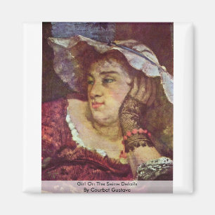 Girl On The Seine Details By Courbet Gustave Magnet