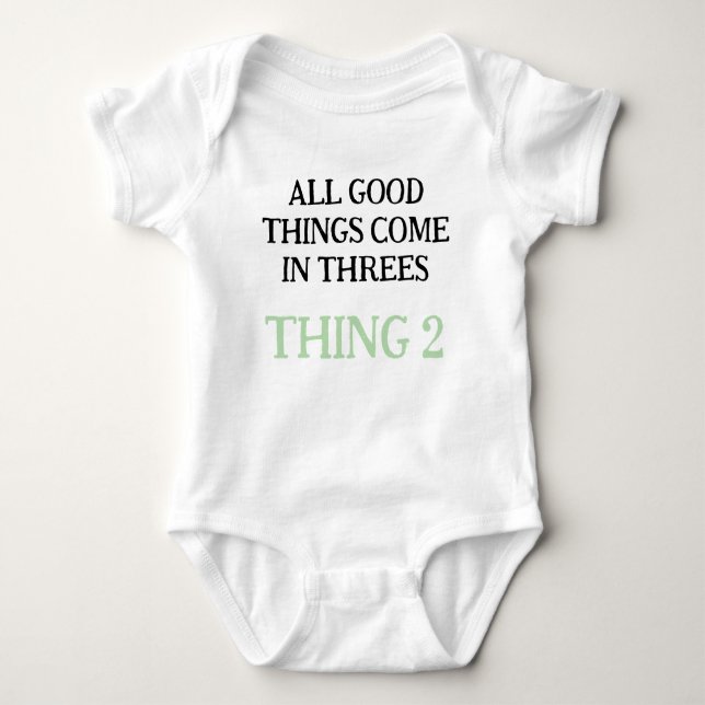 girl one piece for triplets, triplets gift idea,  baby bodysuit (Front)