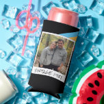 Girl or Boy 40th Birthday Vintage 1982 Striped  Seltzer Can Cooler<br><div class="desc">Mens 40th Birthday Vintage 1982 Striped Can Cooler.

Start the party right with this beer can cooler. Customize text and add a photo for a great birthday gift. Can be used for any age.</div>