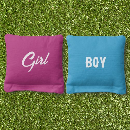 Girl or Boy Baby Gender Reveal Party Game Fun Cool Cornhole Bags