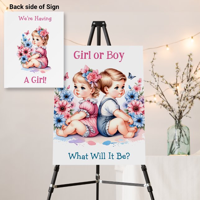 Girl or Boy? It's a Girl | Baby Gender Reveal Foam Board (Creator Uploaded)