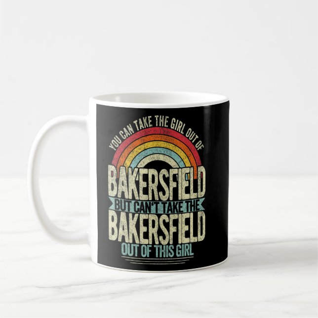 Girl Out Of Bakersfield California Hometown Home B Coffee Mug (Left)