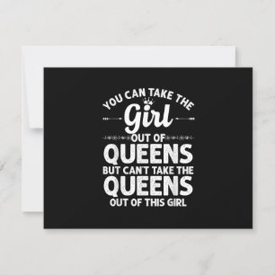Girl Out Of QUEENS NY NEW YORK Gift Funny Home Roo RSVP Card