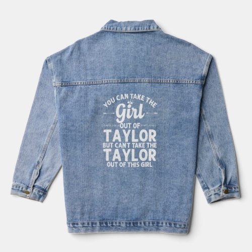 Girl Out Of Taylor Pa Pennsylvania  Funny Home Roo Denim Jacket