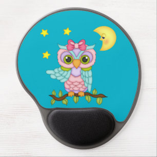 Girl Owl Gel Mouse Pad