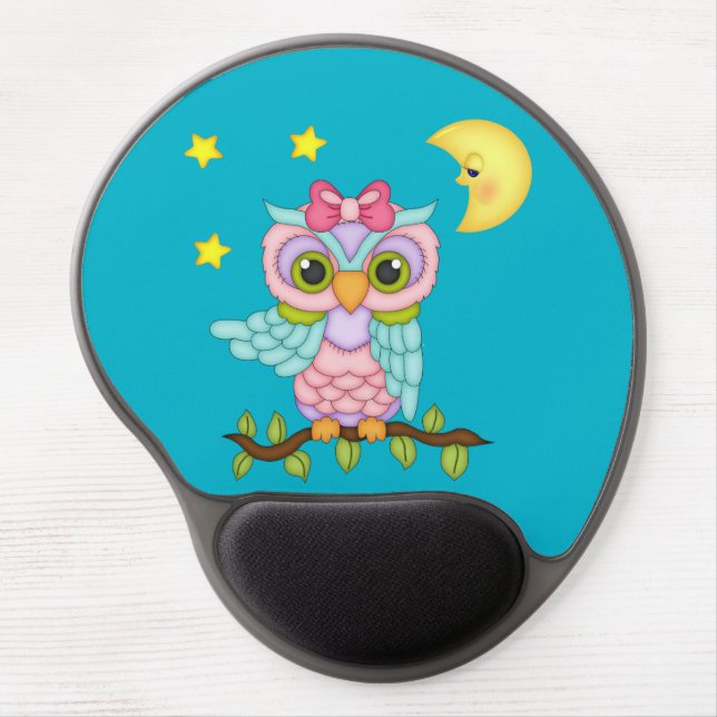 Girl Owl Gel Mouse Pad (Front)