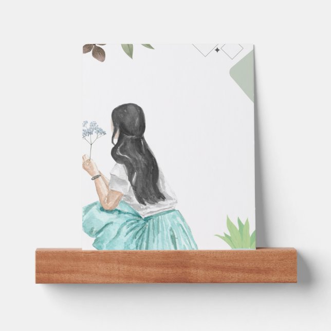 Girl Painting Design Picture Ledge (Front)