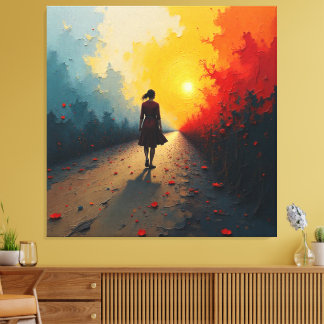 Girl_Painting_Premium Wrapped Canvas Print