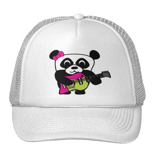 Girl Panda Guitar Fun Trucker Hat