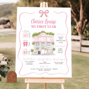 Girl Paris French Coquette First Birthday Sign