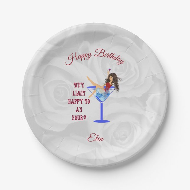 Girl Party Paper Plates (Front)