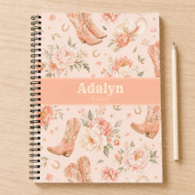 Girl Peach Western Coquette Shabby Chic Monogram