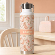 Girl Peach Western Coquette Shabby Chic Monogram