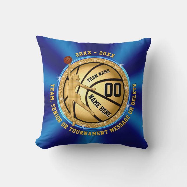 Girl Personalize Senior Night Gifts for Basketball Throw Pillow (Front)