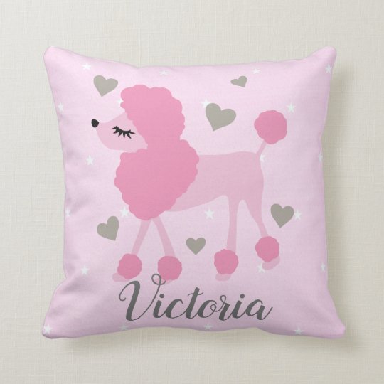 pink poodle pillow pet