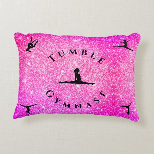 Girl Personalized Tumble Gymnast Gymnastics Pillow