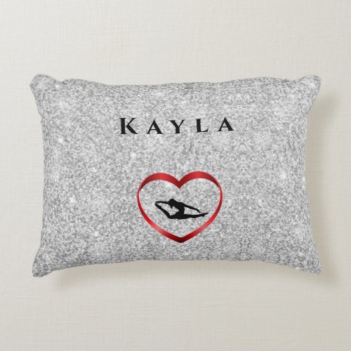 Girl Personalized Tumble Gymnast Gymnastics Pillow