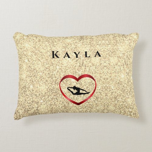 Girl Personalized Tumble Gymnast Gymnastics Pillow