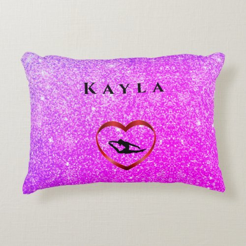 Girl Personalized Tumble Gymnast Gymnastics Pillow