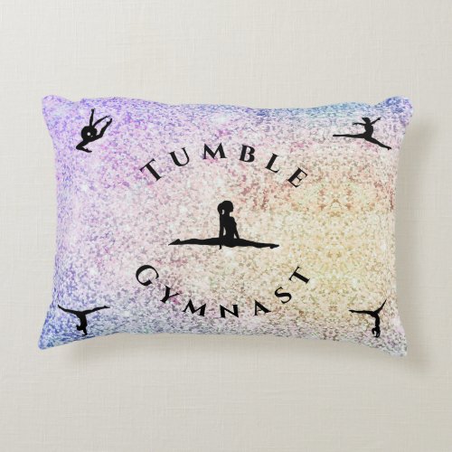 Girl Personalized Tumble Gymnast Gymnastics Pillow