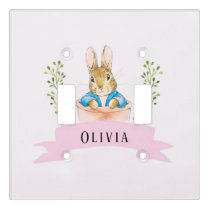 Girl Peter Rabbit Pink Custom Light Switch Cover