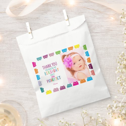 Girl Photo Birthday Thank You Favor Bag