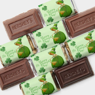 Girl Picking Shamrocks St Patrick's Day Hershey's Miniatures