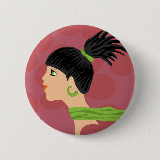 girl pinback button