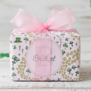 Girl Pink and Green St. Patrick's Day Tissue Paper
