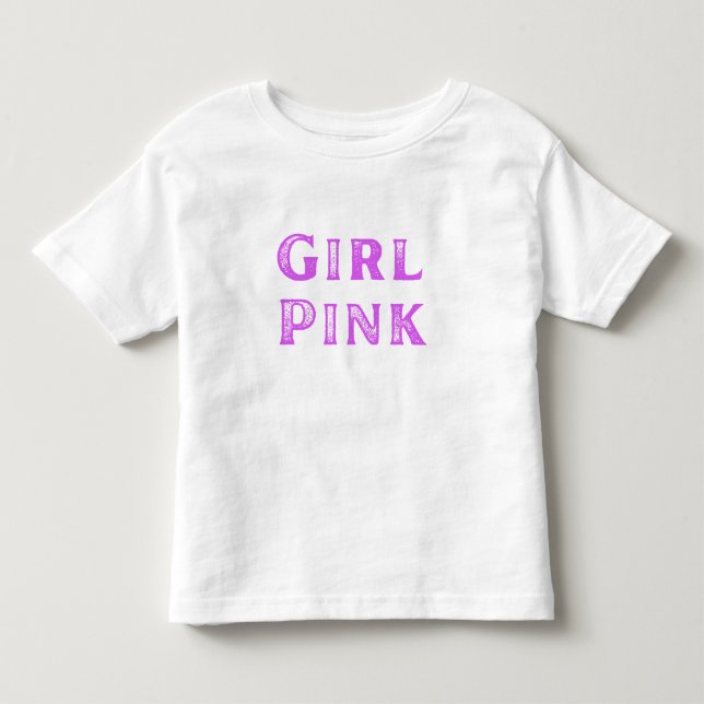 Girl Pink and Pink Dra Gon - Comic Style Dragon Toddler T-shirt (Front)