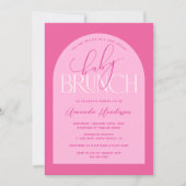 Girl Pink Baby Brunch Baby Shower Invitation (Front)