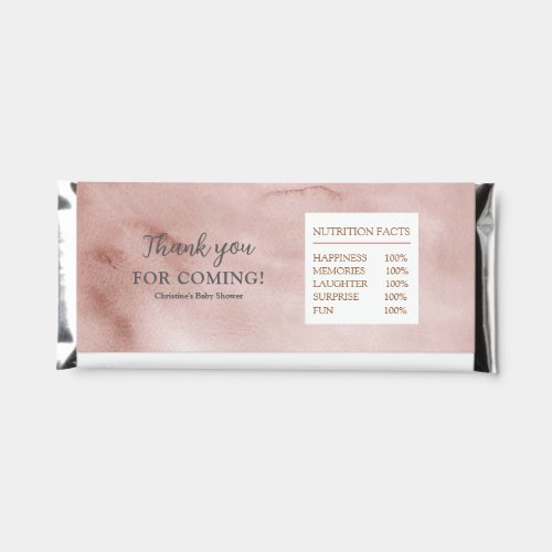 Girl Pink Bow Shell Baby Shower Hershey Bar