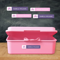 Girl Pink Cute Summer Camp Labels