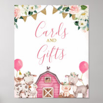 Girl Pink Farm Cards And Gift Sign